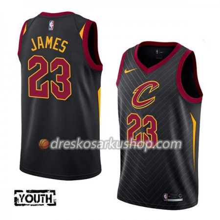 Dječji NBA Dres Cleveland Cavaliers LeBron James 23 Nike 2017-18 Crna Swingman